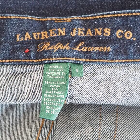Lauren Ralph Lauren Bootcut Jeans Women's Size 4 Blue Mid Rise Stretch - Picture 4 of 9